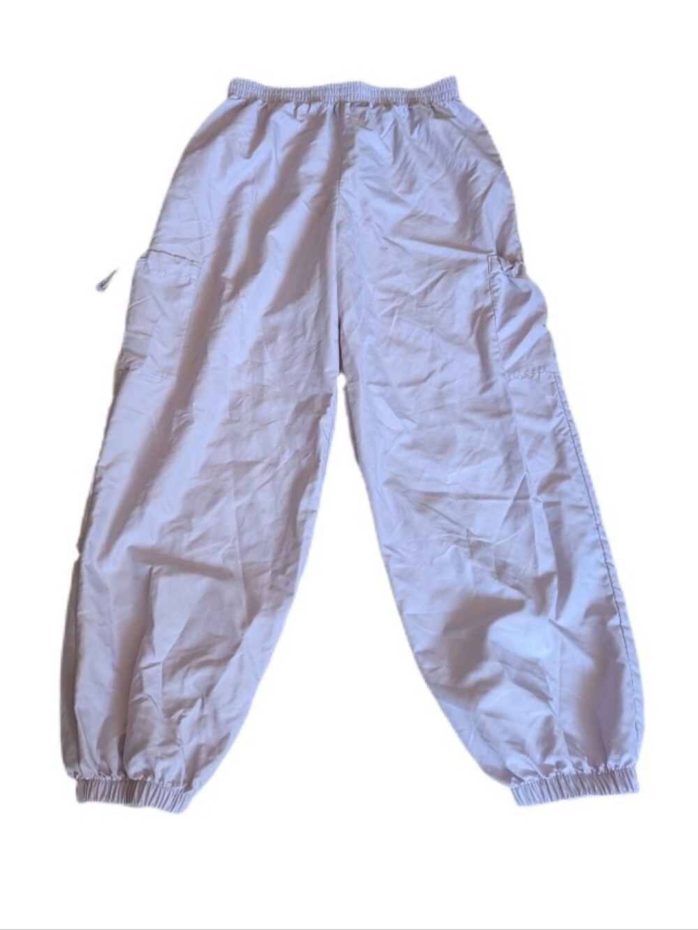 Originality Light Purple Elastic-Waist Cargo Jogger Pants L